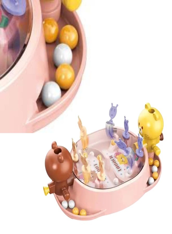 Lefan Pinball Game for Kids 4 5 6 7 Years Pinball Game Kids Aged 3-7, Mini Pin Ball Board Game for 2 Players Educational Space-Themed Toy Birthday Gift for Boys Girls Family Game (Pink) - Image 5